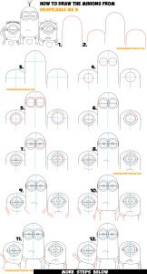 How to Draw the Minions from Despicable Me 3 Easy Step by Step Drawing