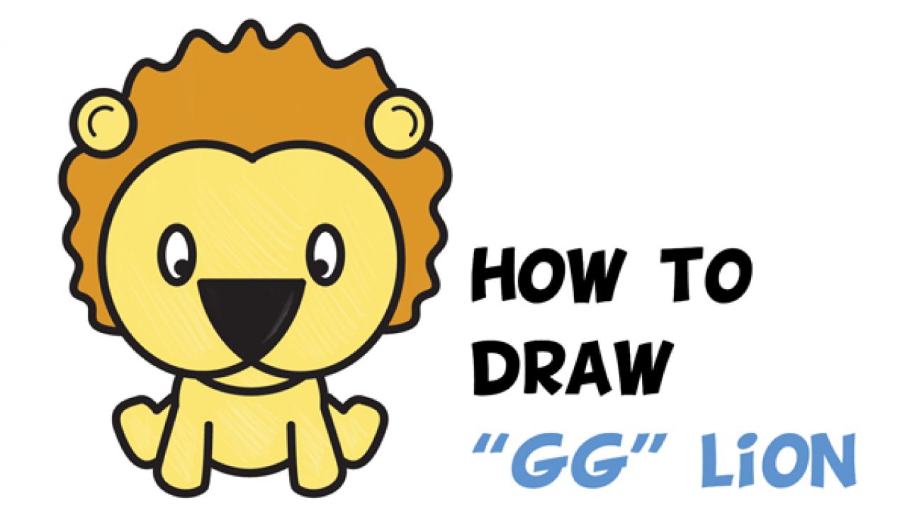 Learn How to Draw a Cute Cartoon Lion from Letters 