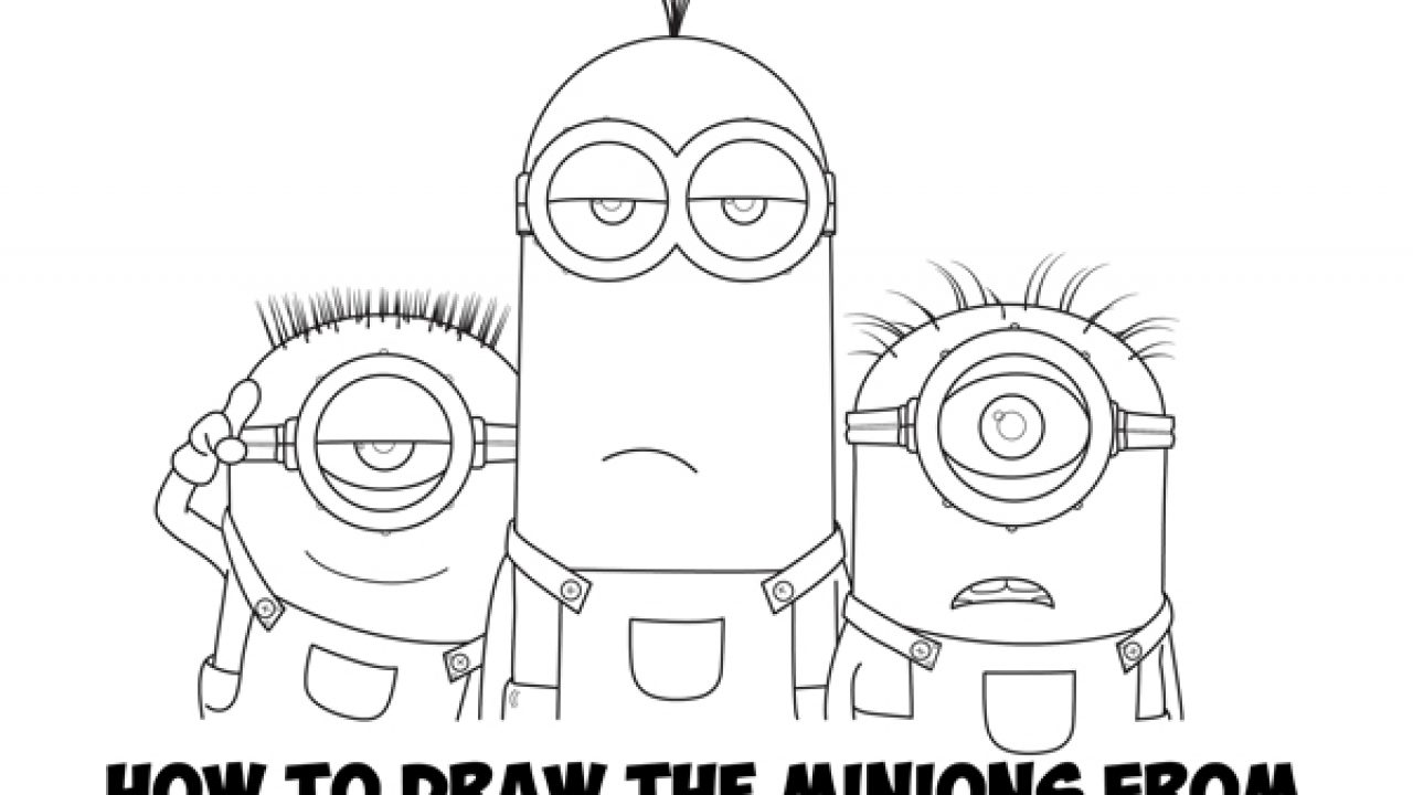 how to draw a minion dave