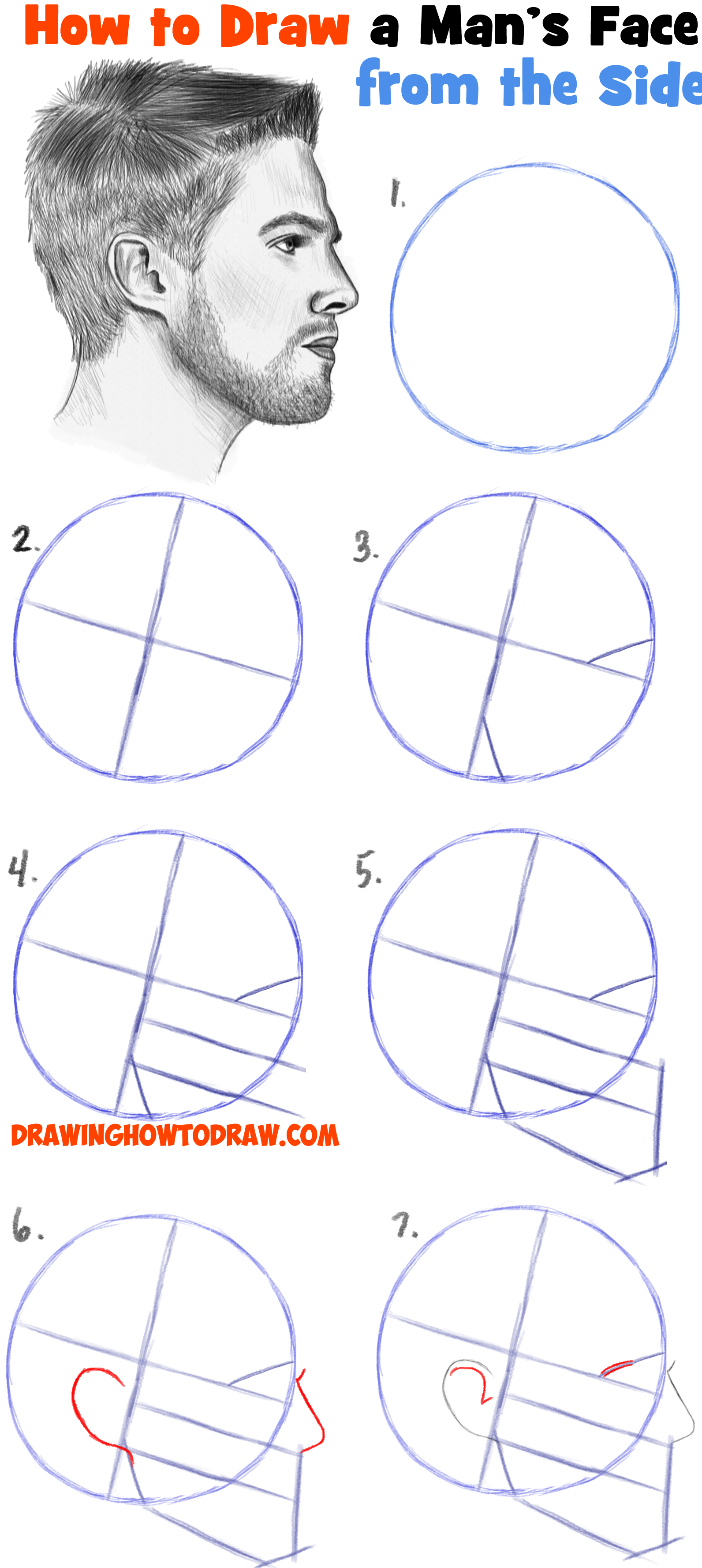 New Face Sketch Drawing Step By Step for Kindergarten