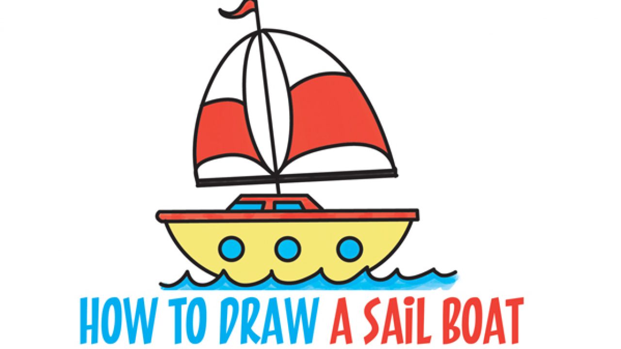 How to Draw a Cartoon Sailboat from the Letter 