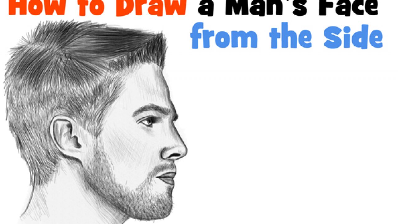 How To Draw A Mans Face From The Front View Male Easy