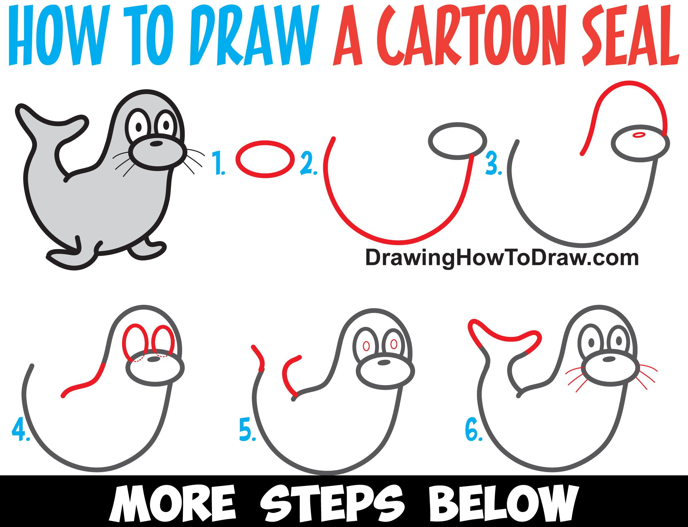 Learn How to Draw a Cartoon Otter Easy Step by Step Drawing Tutorial ...