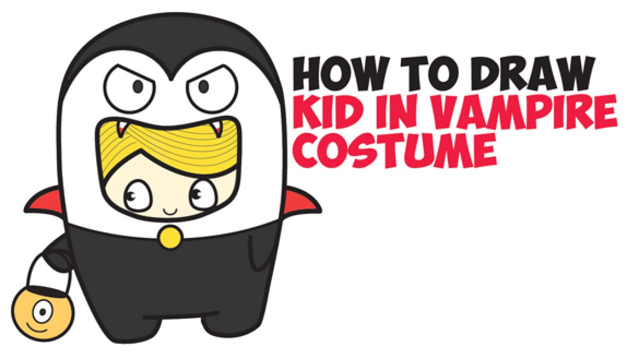 How to Draw a Cartoon Vampires for Halloween with Easy Step by Step Drawing  Tutorial - How to Draw Step by Step Drawing Tutorials