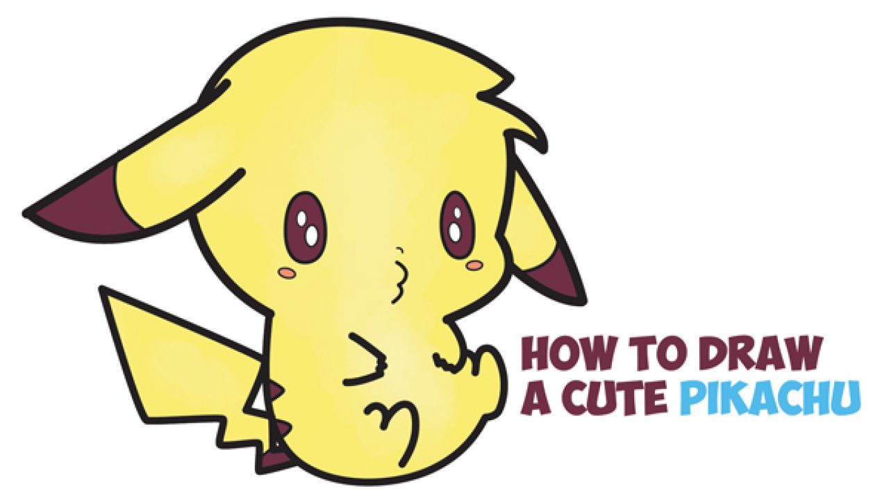 How to Draw a Cute Chibi Pikachu Pokémon - Really Easy Drawing