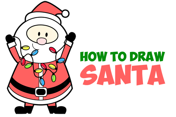 Drawing Of Santa Claus Easy For Kids - Smithcoreview