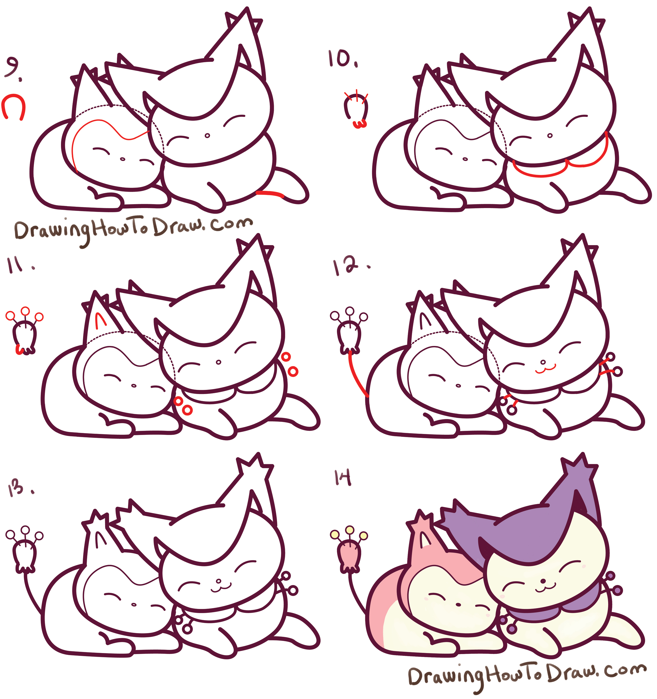 How to Draw Fennekin from Pokemon Cute Chibi Kawaii Easy Step by Step  Drawing for Kids 