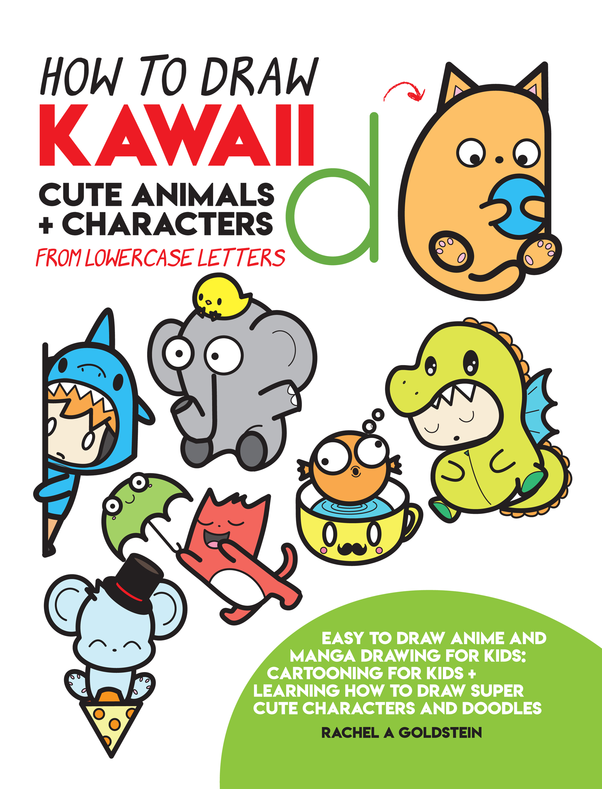 Drawing Kawaii Cute Animals, Characters from Lowercase Letters 4