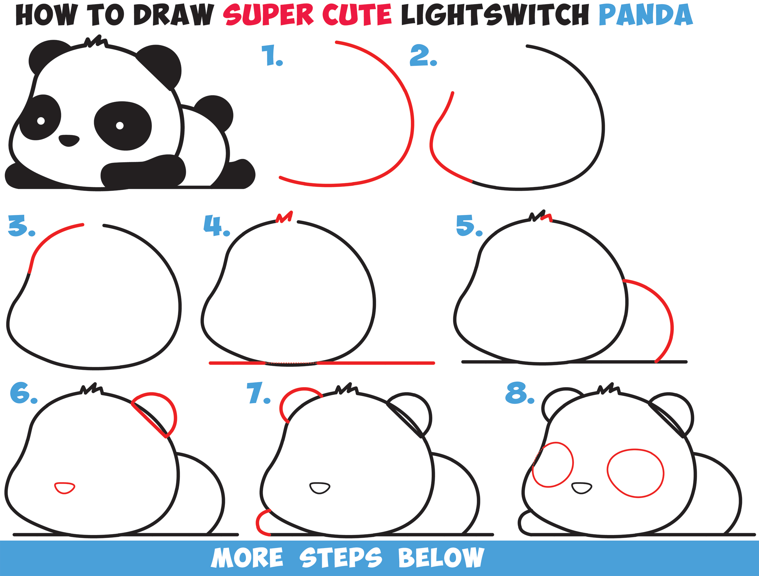 HOW TO DRAW A CUTE PANDA 