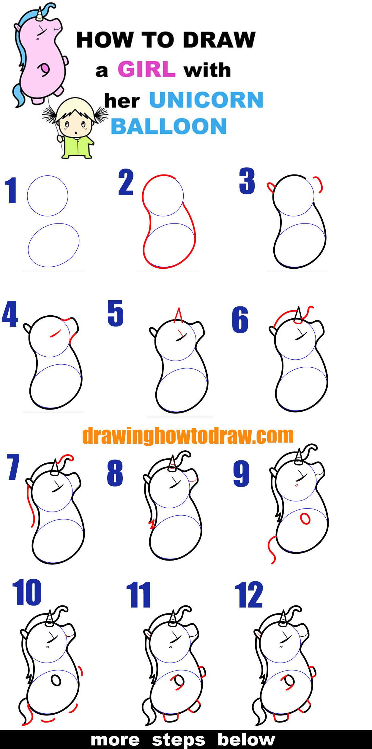 Featured image of post Unicorn Drawings Step By Step : Let&#039;s go down a bit and depict the front legs, erasing.