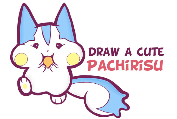 Learn How to Draw Cute Pachirisu Pokemon with Easy Step by Step Drawing Tutorial for Kids & Beginners