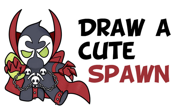 Learn How to Draw a Chibi Spawn with Easy Step by Step Drawing Tutorial for Kids & Beginners