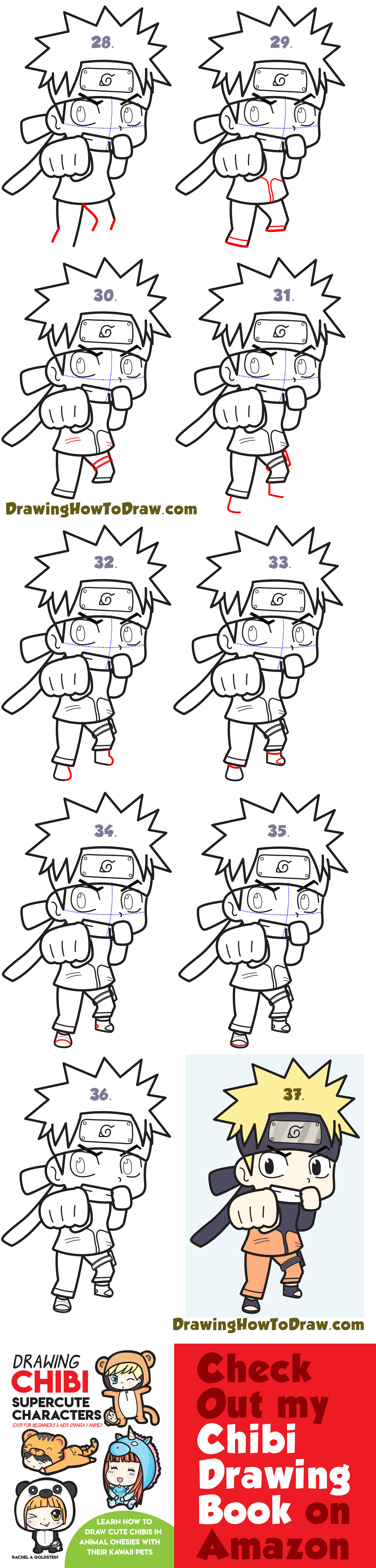Learn How to Draw a Super Cute Chibi Naruto Simple Steps Drawing Lesson for Kids & Beginners