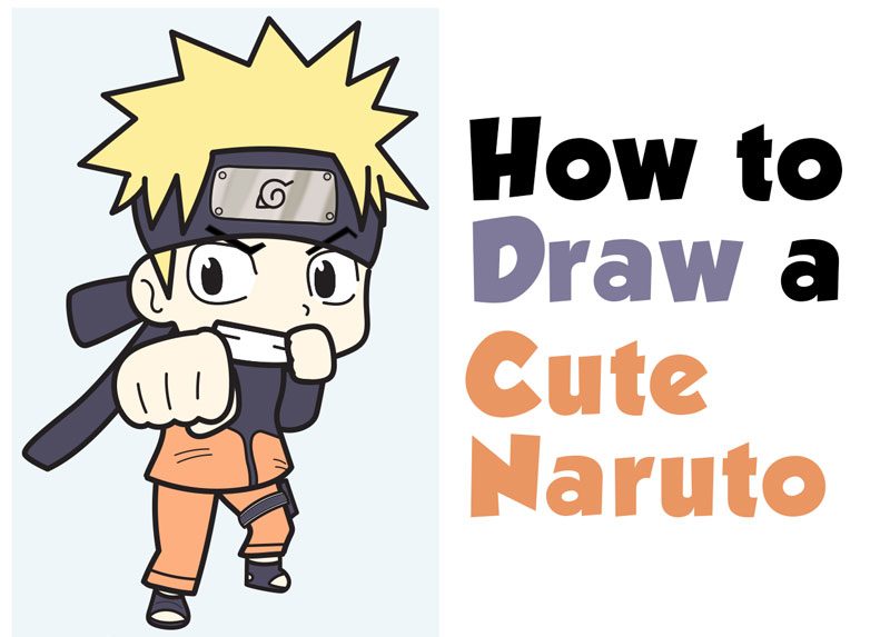 How to draw Naruto - Chibi Drawings - step by step tutorials