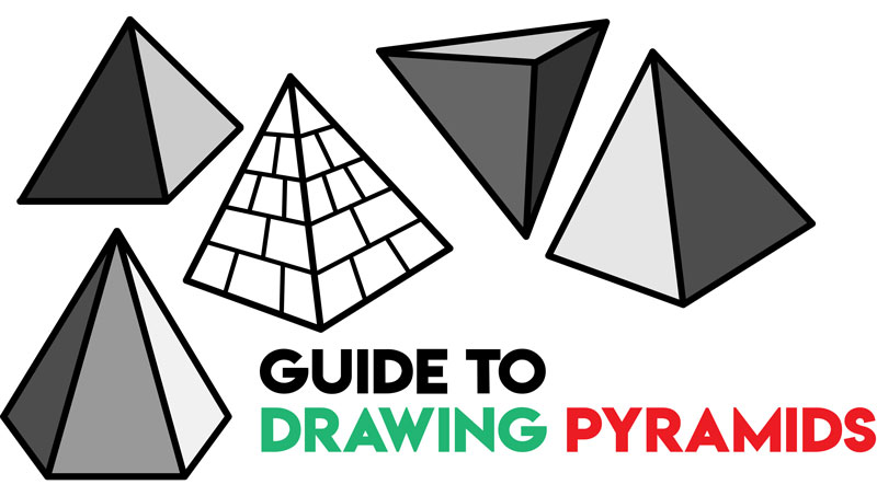 simple pyramids drawings