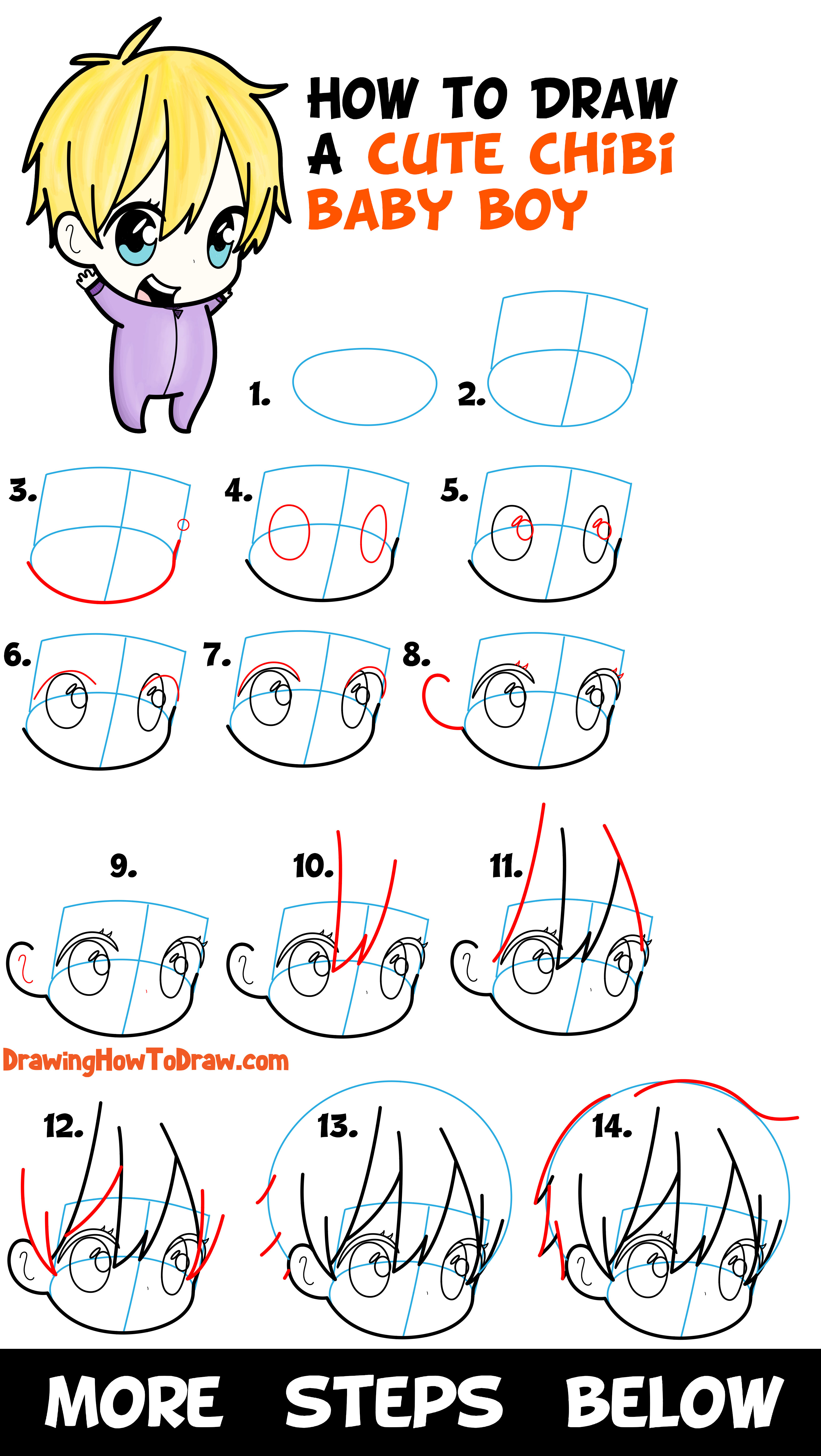 How To Draw A Cute Chibi Boy Easy Step By Step Drawing Tutorial For