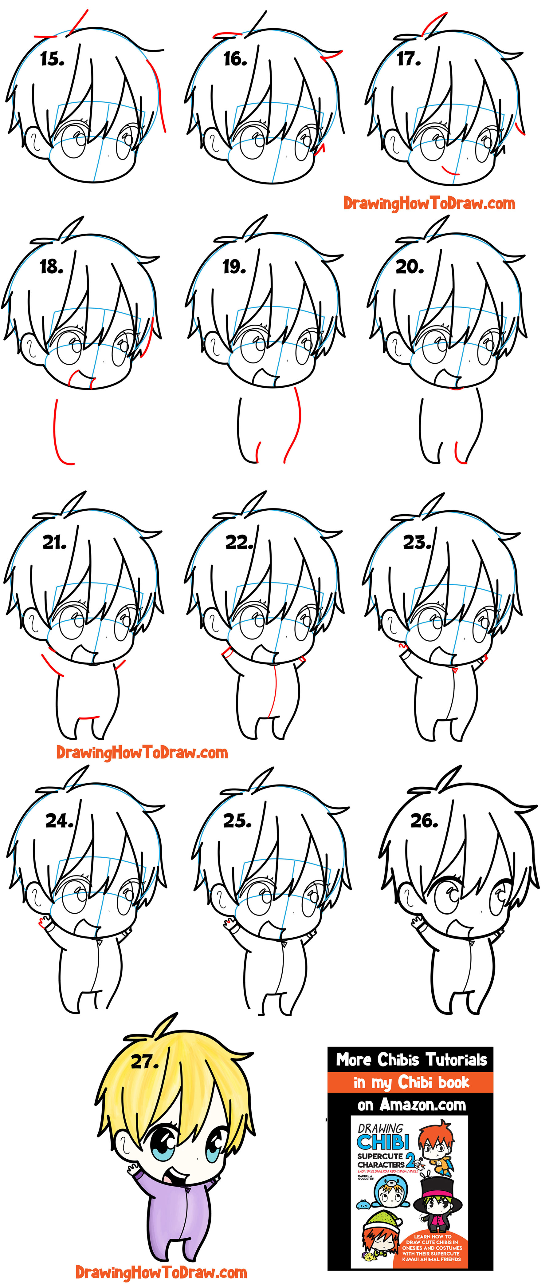 How To Draw A Cute Chibi Boy Easy Step By Step Drawing Tutorial