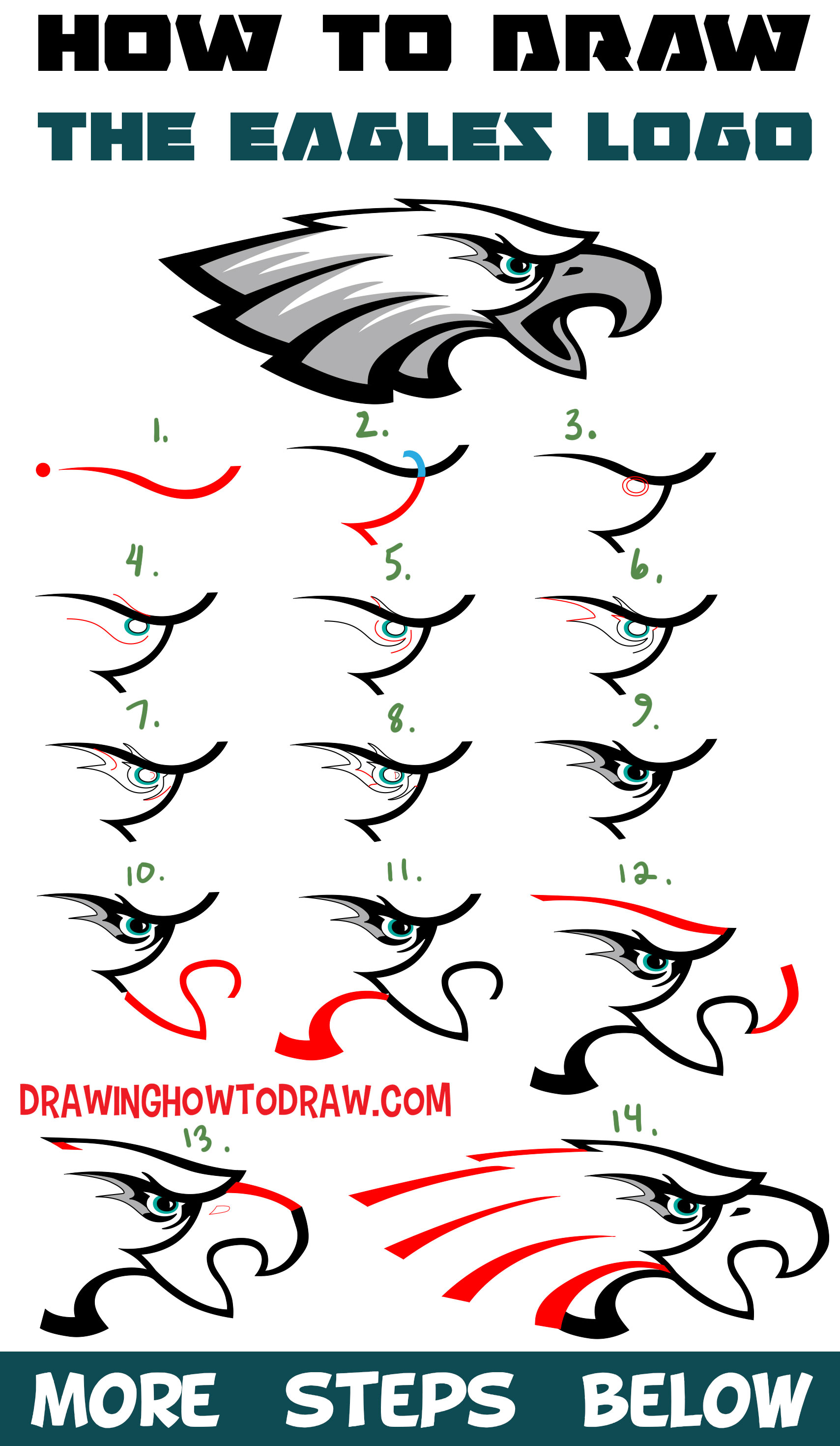 20+ New For Step By Step Beginner Step By Step Easy Eagle Drawing