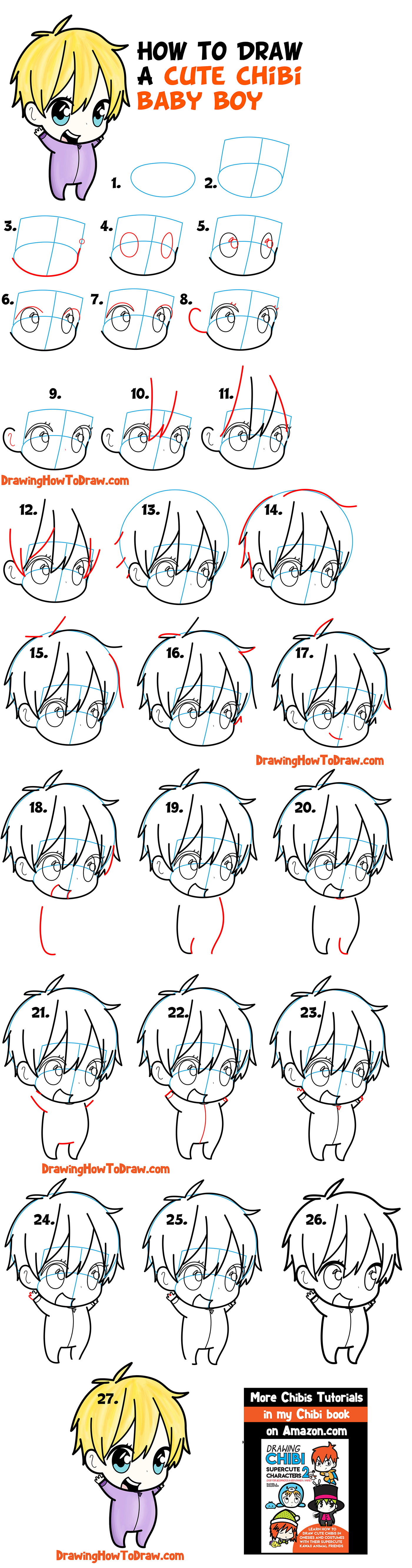 how to draw chibi for beginners step by step