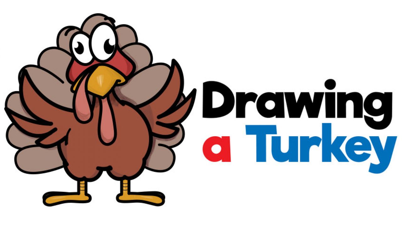 how to draw a turkey step by step