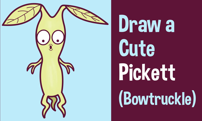 Learn How to Draw a Cute Picket / Bowtruckle from Fantastic Beasts + Harry Potter (Chibi / Kawaii) Easy Step by Step Drawing Tutorial for Beginners