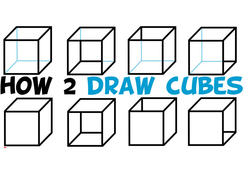 How to Draw a Cube (Shading & Drawing Cubes and Boxes from