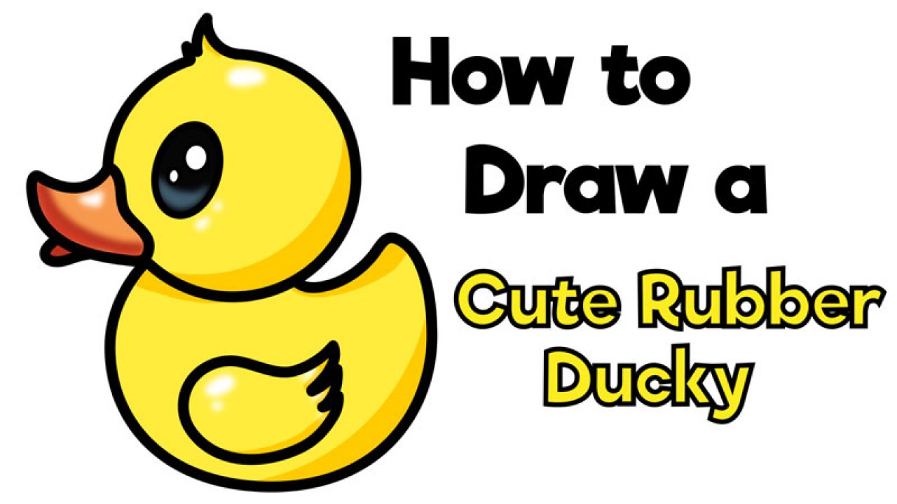 How to Draw a Cute Cartoon Rubber Ducky Easy Step by Step Drawing for Kids  - How to Draw Step by Step Drawing Tutorials