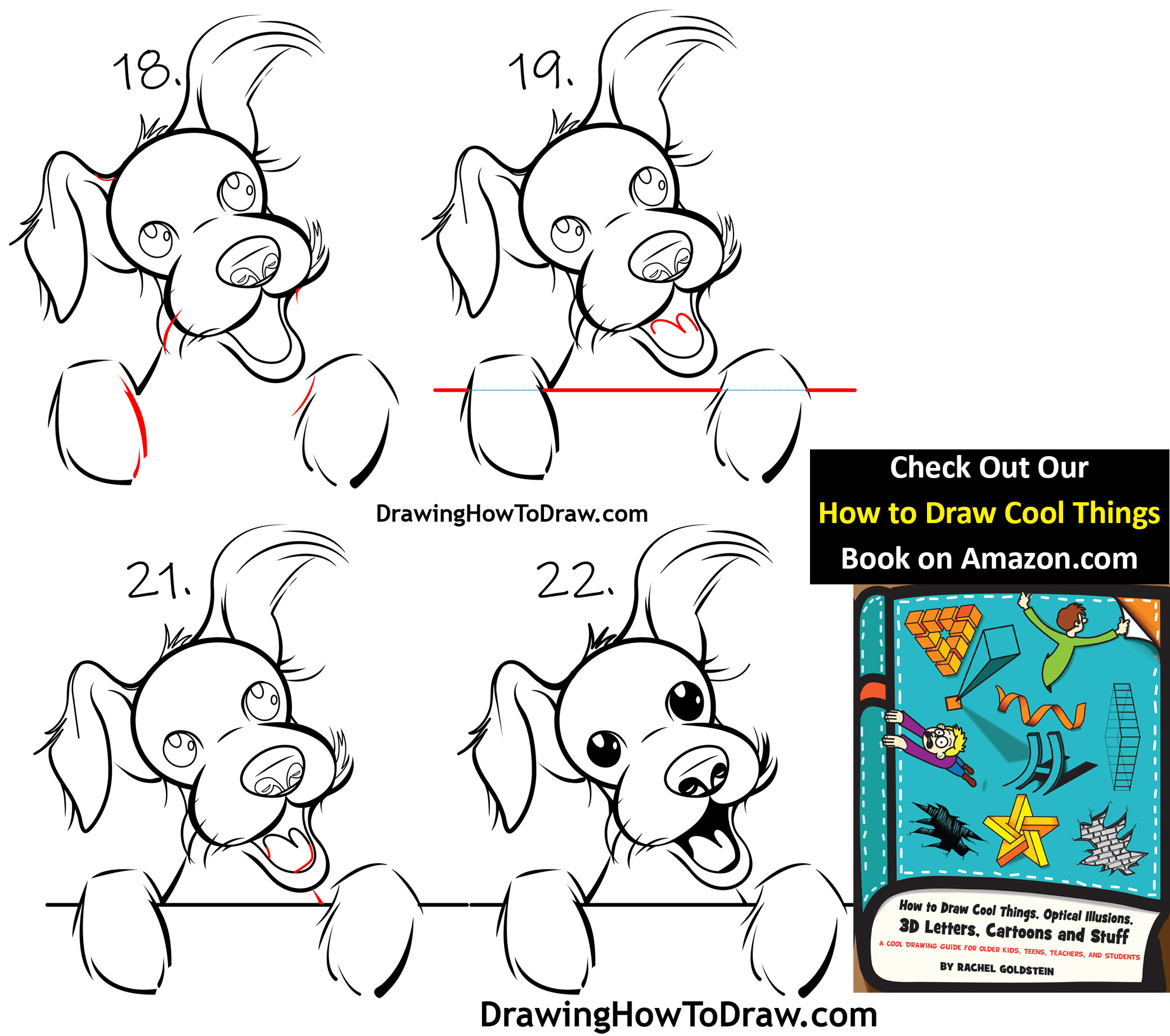 How to Draw a Cartoon Terrier Dog Easy Steps Drawing Lesson for ...