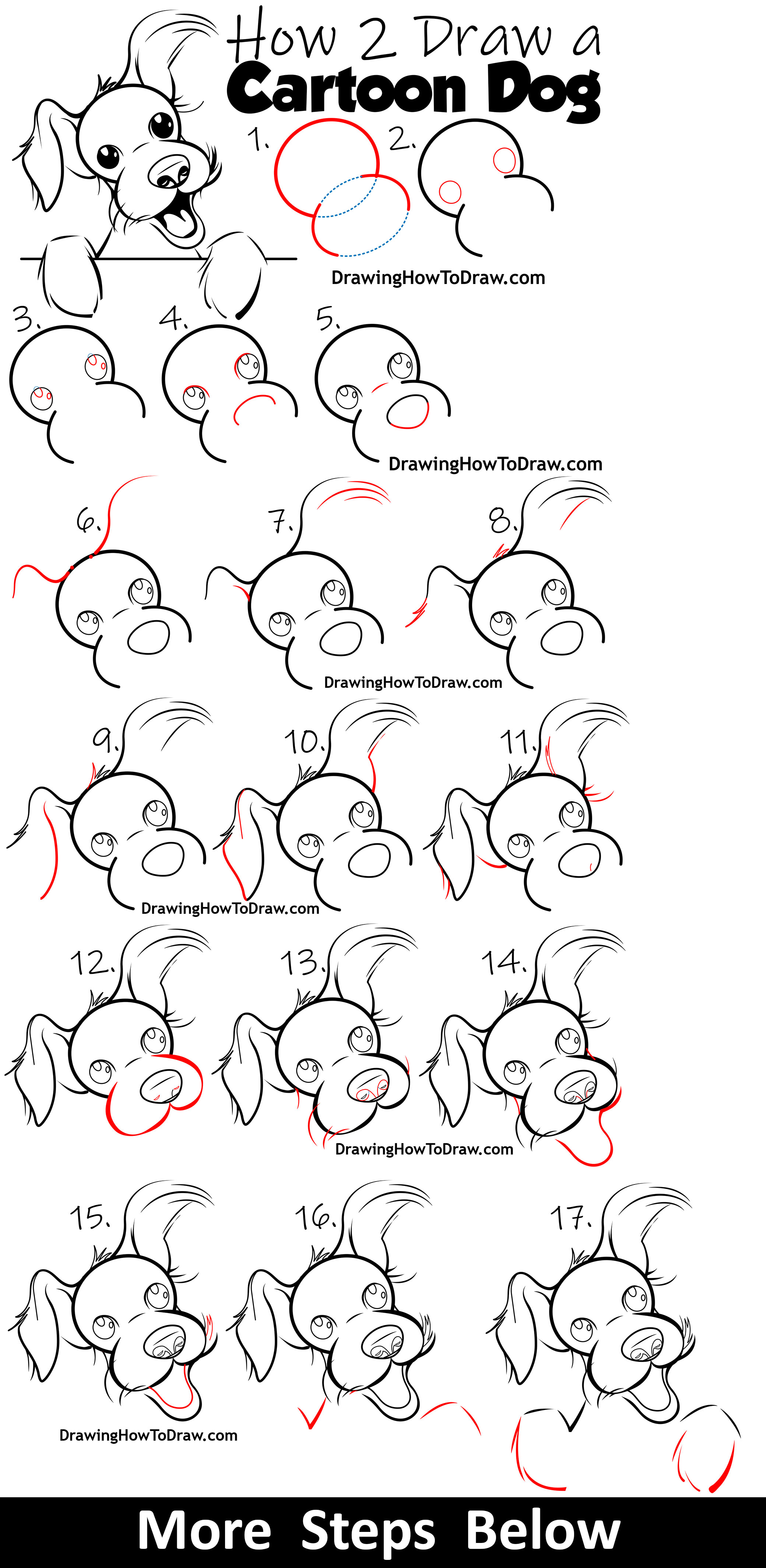 simple dog drawings step by step