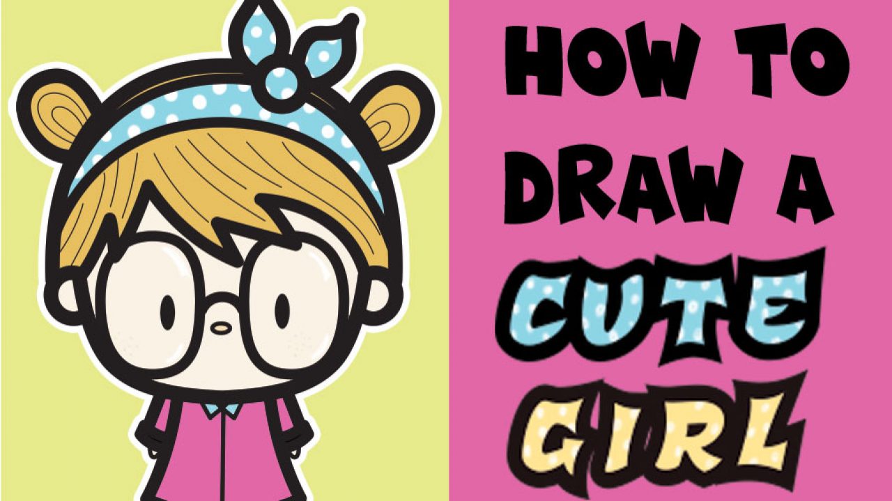 How To Draw A Cute Kawaii Girl With Buns Headband And Glasses Easy Step By Step How To Draw Step By Step Drawing Tutorials