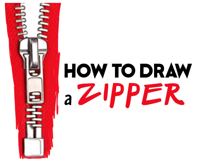 How to Draw a Zipper Easy Step by Step Drawing Tutorial