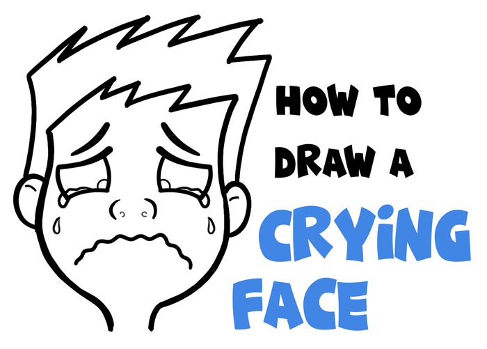 crying cartoon face