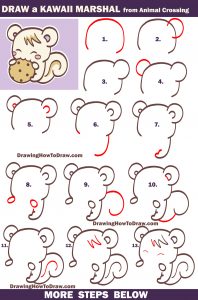 How to Draw Marshal the Squirrel from Animal Crossing New Leaf (Cute ...