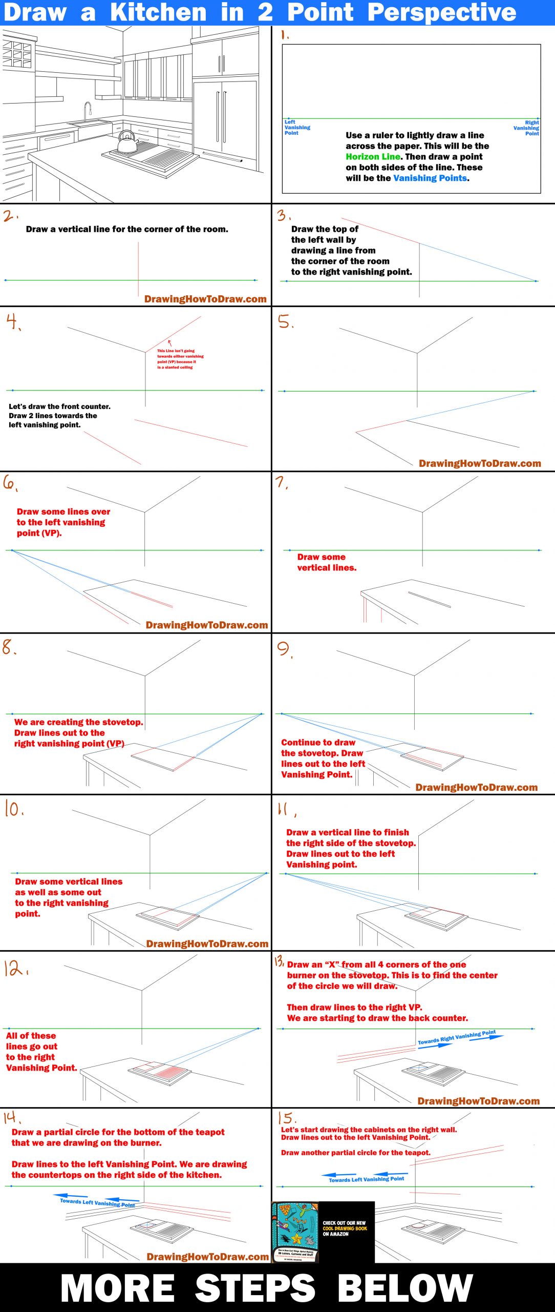 How to Draw a Room Using One Point Perspective : 11 Steps