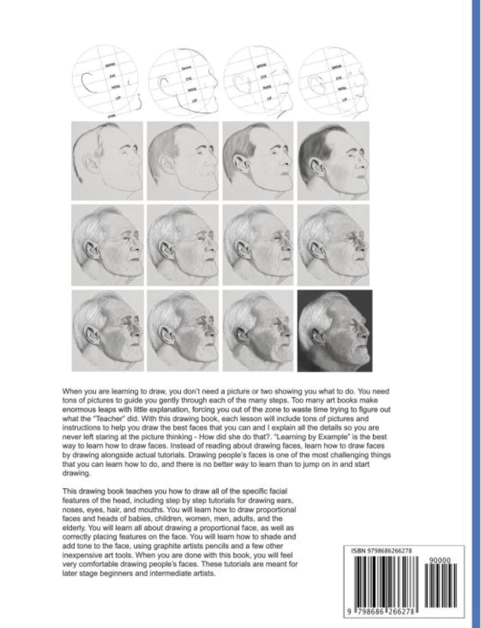 How to Draw Faces Step by Step Back of Book