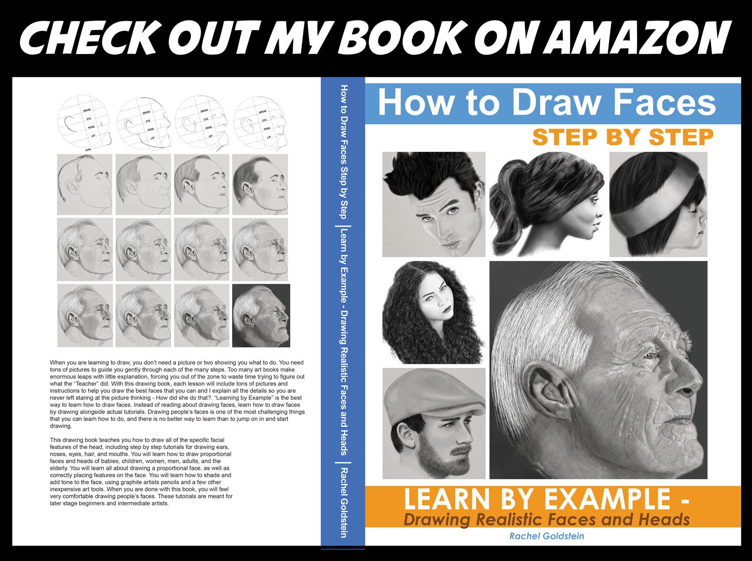 How to Draw The Front View of The Male Head