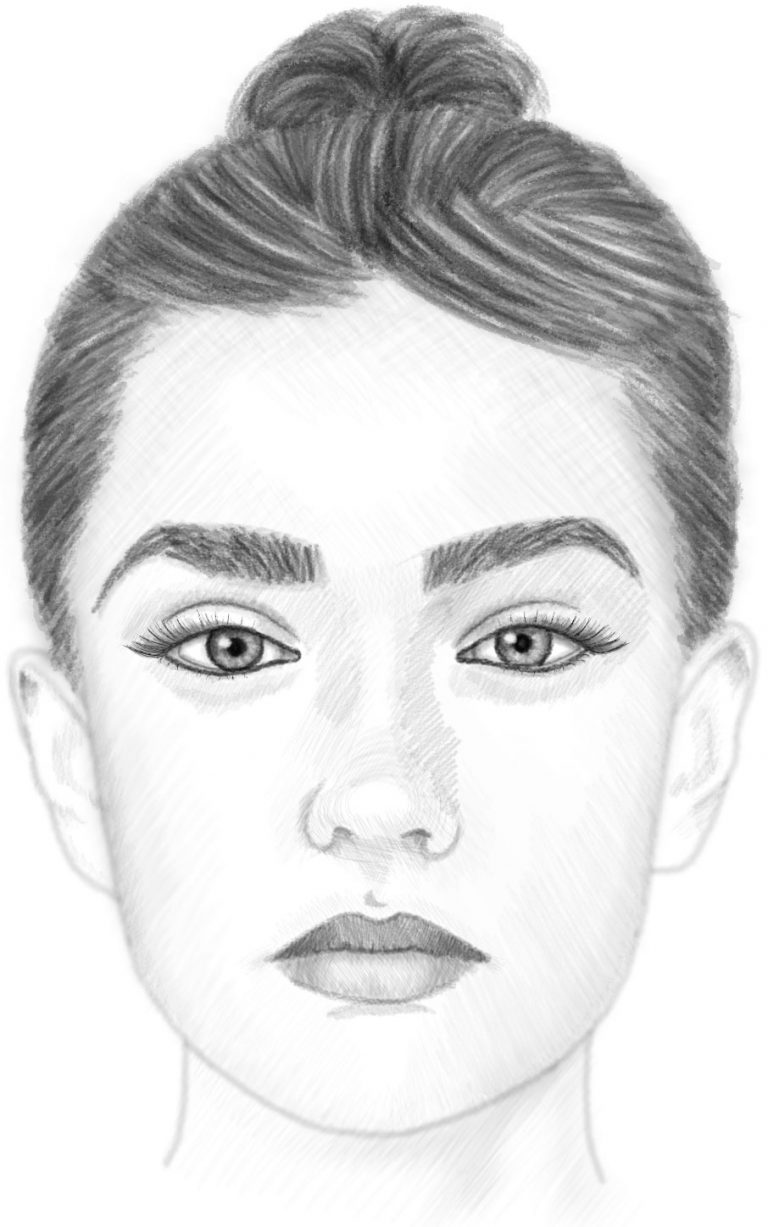 How to Draw a Face in Basic Proportions Drawing