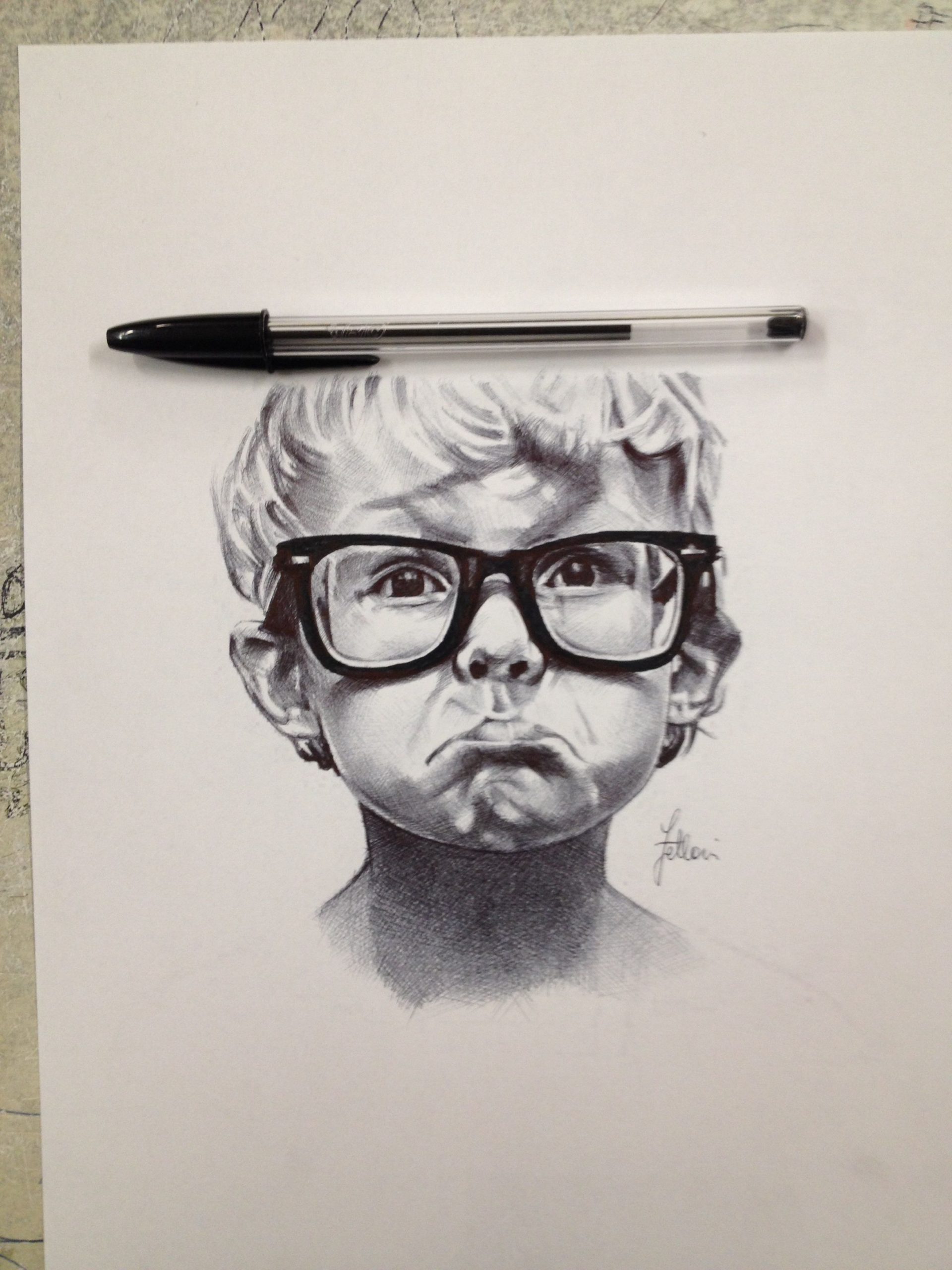 Matteo Felloni pen and ink portraits inspiration
