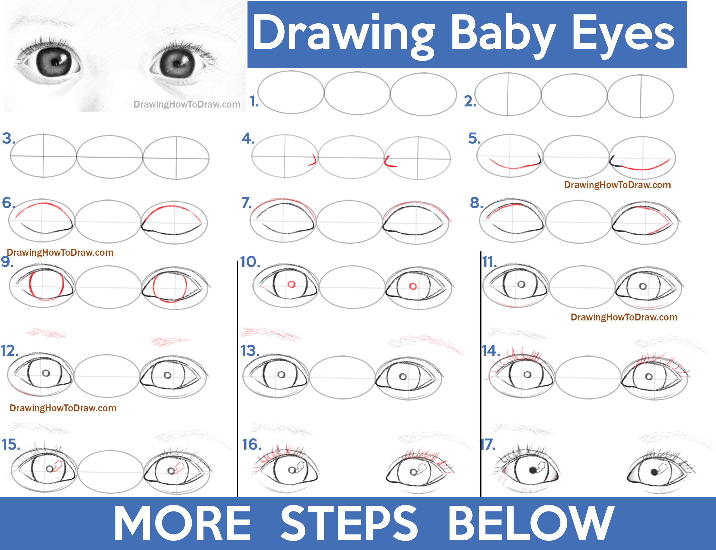 How to Draw Baby Eyes - Easy Step by Step Drawing Tutorial