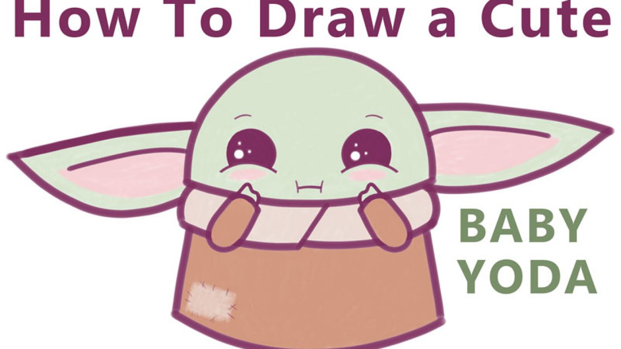 How To Draw A Cute Cartoon Baby Yoda Kawaii Chibi Easy Step By Step Drawing Tutorial How To Draw Step By Step Drawing Tutorials