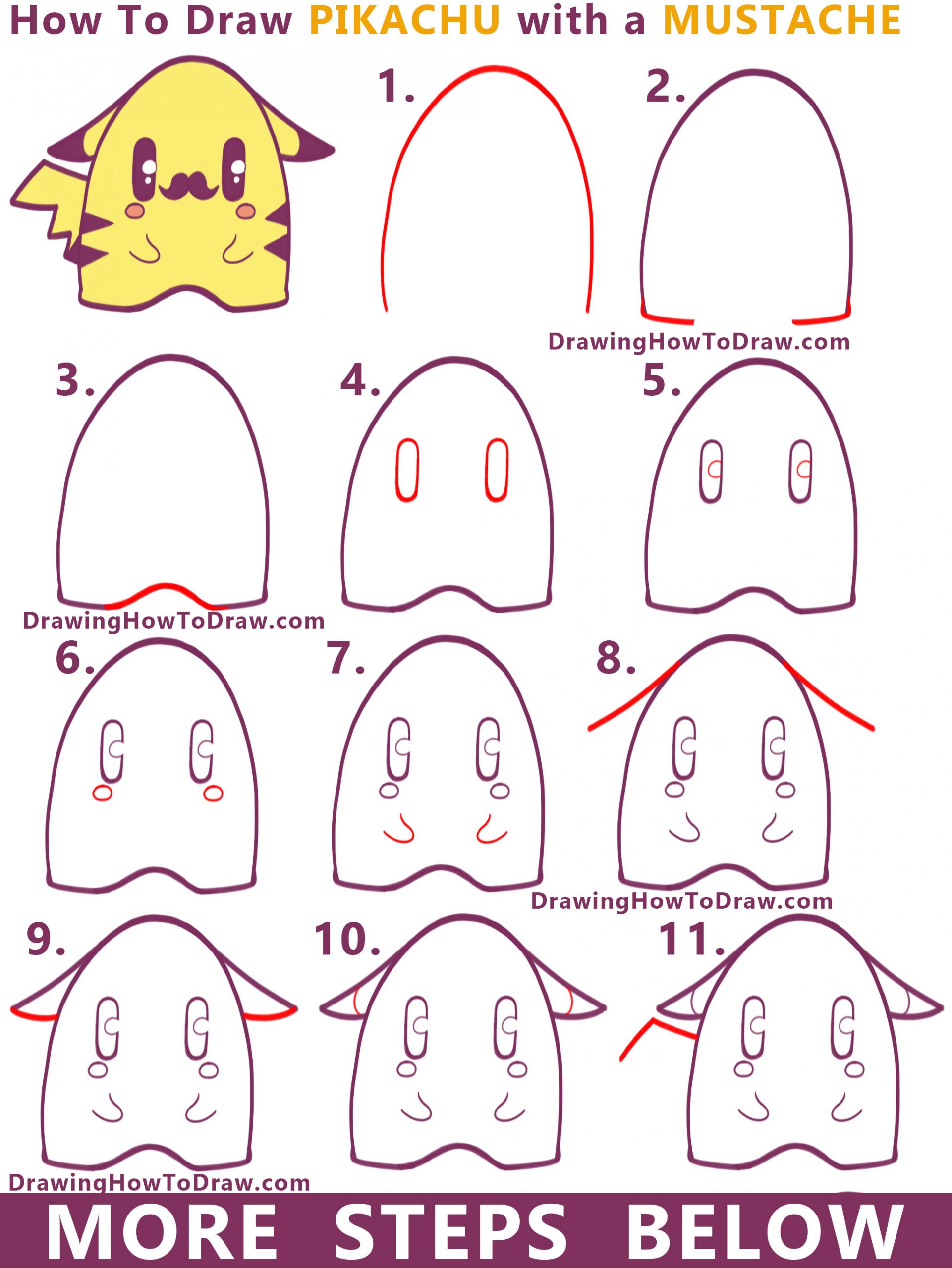 How to Draw Pikachu - Easy Drawing Tutorial For Kids-saigonsouth.com.vn