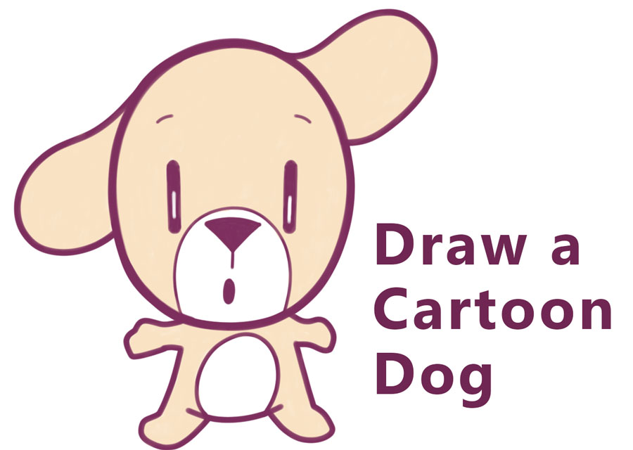 How to Draw a Cartoon Dog Standing on Two Legs Easy Step by Step Drawing  Tutorial for Kids - How to Draw Step by Step Drawing Tutorials