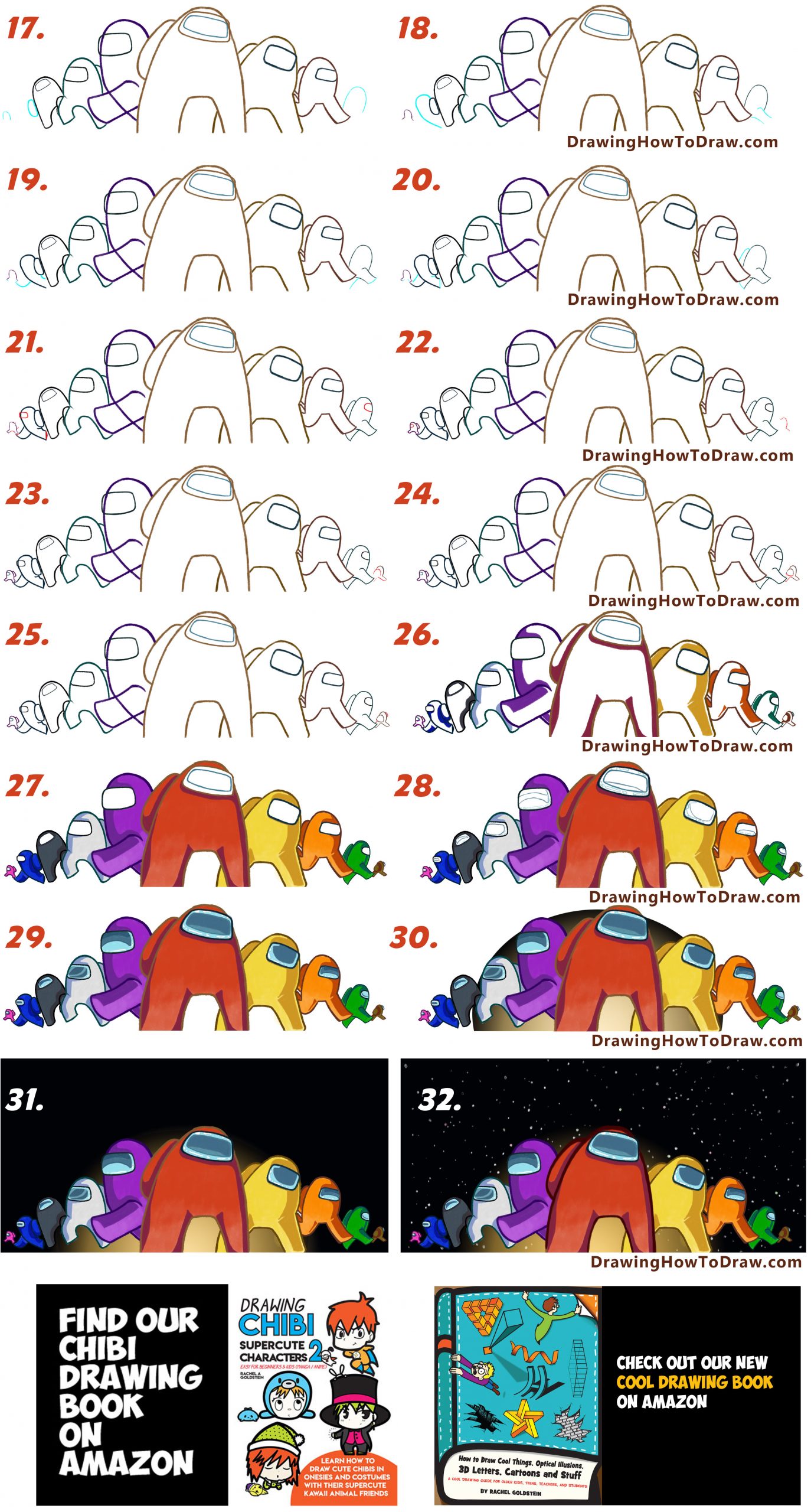 How to Draw Among Us Characters Picture - Easy Step by ...