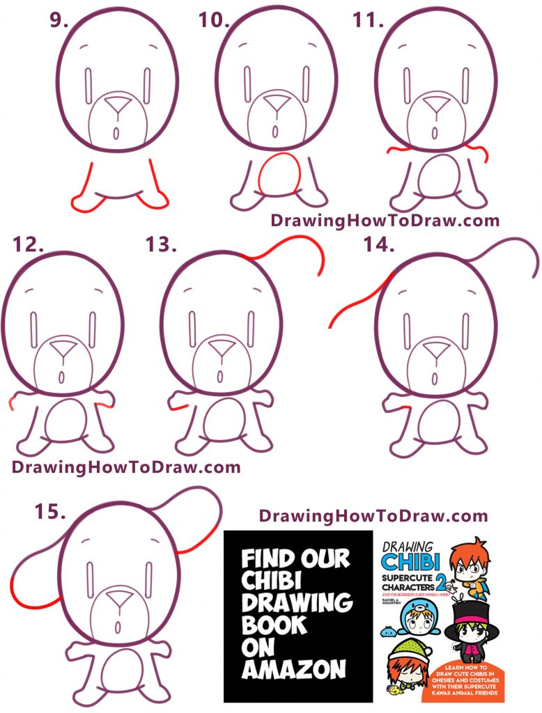 How to Draw a Cartoon Dog Standing on Two Legs Easy Step by Step ...