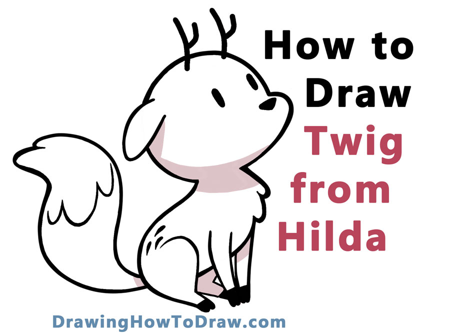 Learn How to Draw Twig the Deerfox from Hilda Easy Step by Step Drawing Tutorial for Kids