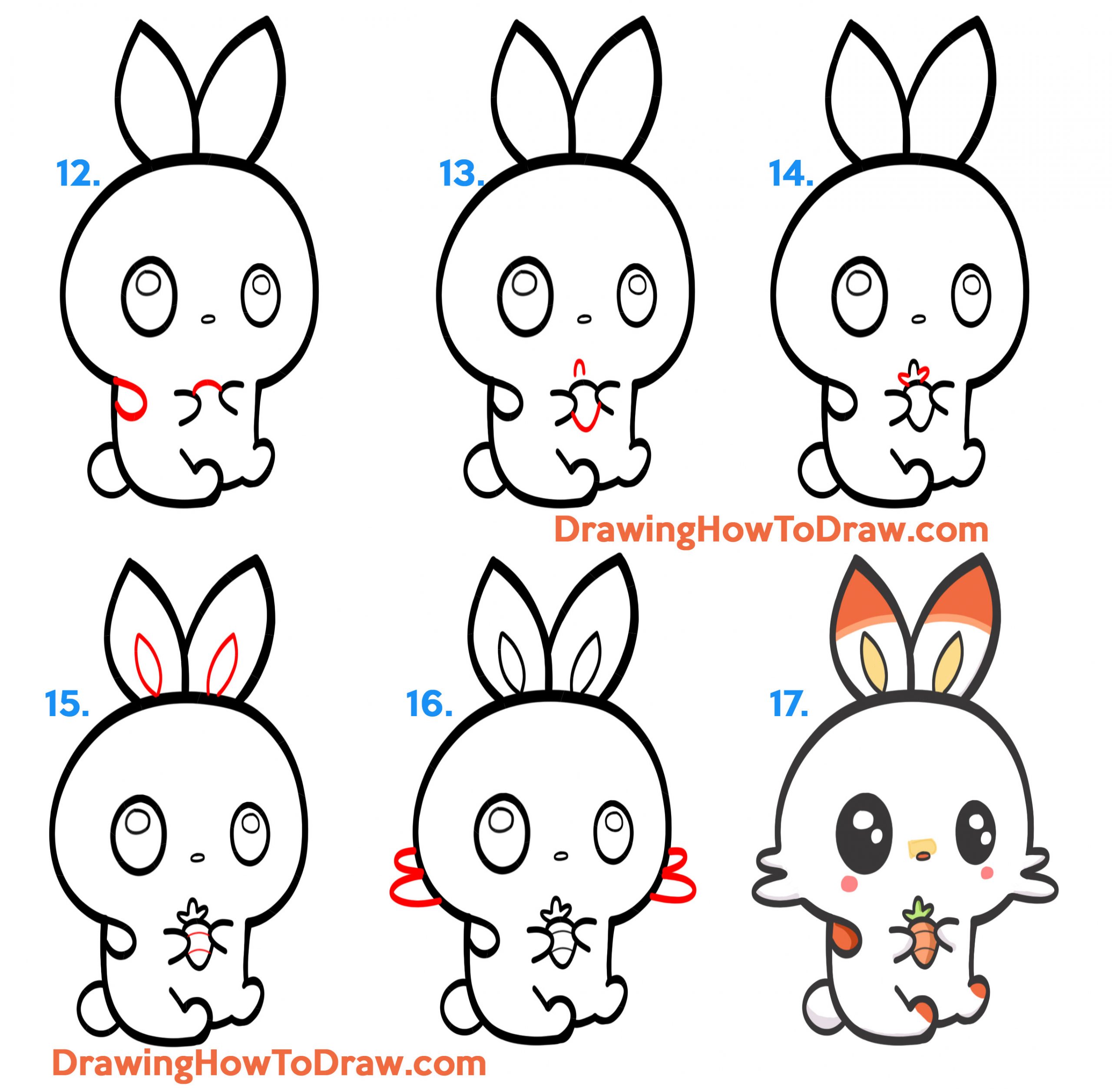 Learn How to Draw Cute Kawaii / Chibi Pokemon Characters Easy Step by Step  Drawing Lesson for Beginners - How to Draw Step by Step Drawing Tutorials