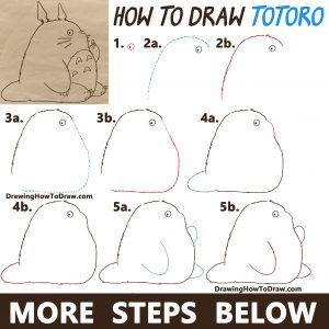 How to Draw Totoro from My Neighbor Totoro – Easy Step by Step Drawing ...