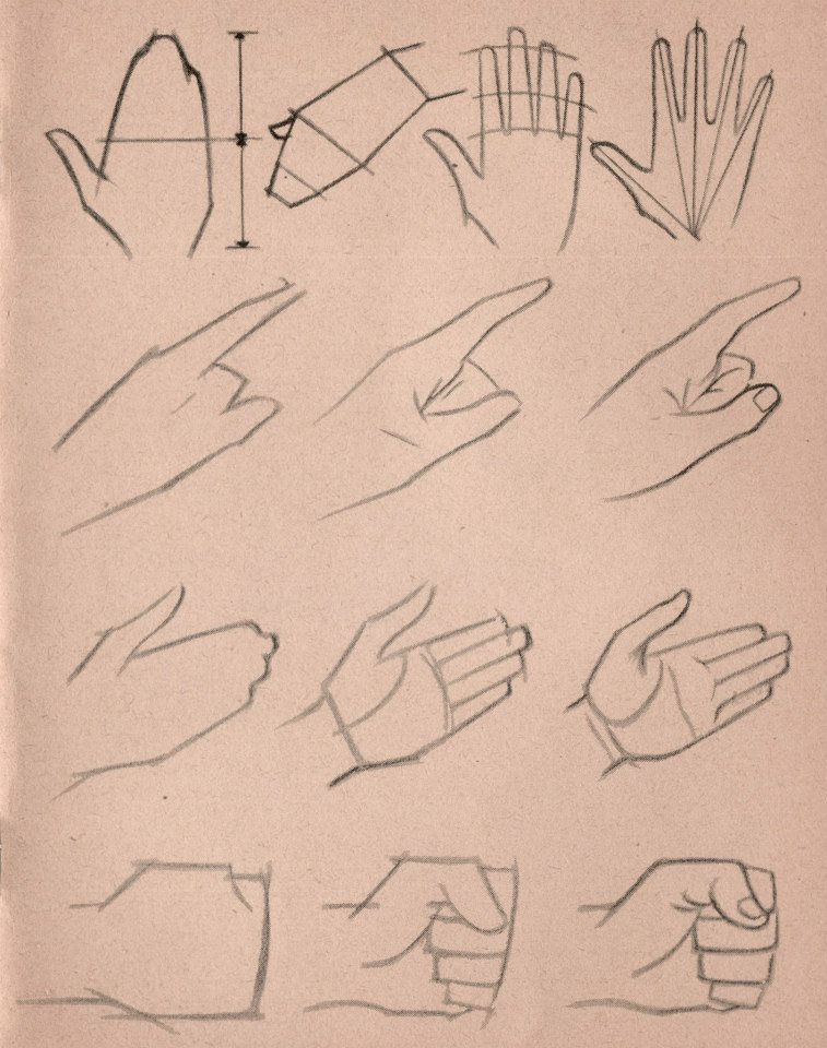 cartooning the hands - drawing tutorial