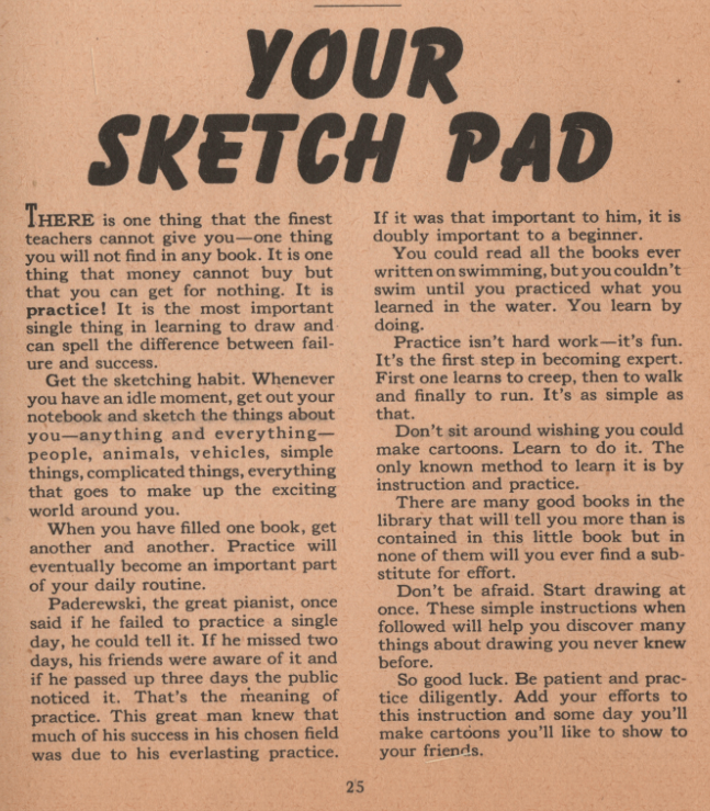 your sketch pad