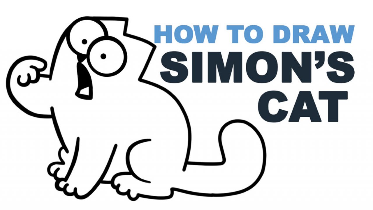 How to Draw Simon's Cat (The cat from Simon's Cat) – Easy Step by